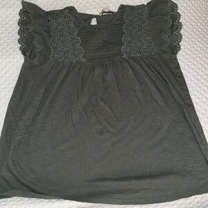 Hunter green sleeveless top